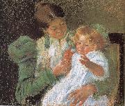 Mary Cassatt Mother and son oil on canvas